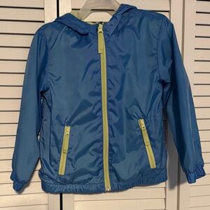 Cat & Jack Hooded Rain Jacket. Blue And Green. 4T